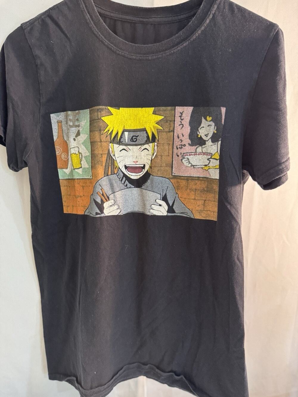 Naruto Shippuden Collection Ichiraku Ramen Shop T Shirt Size Small 100% Cotton